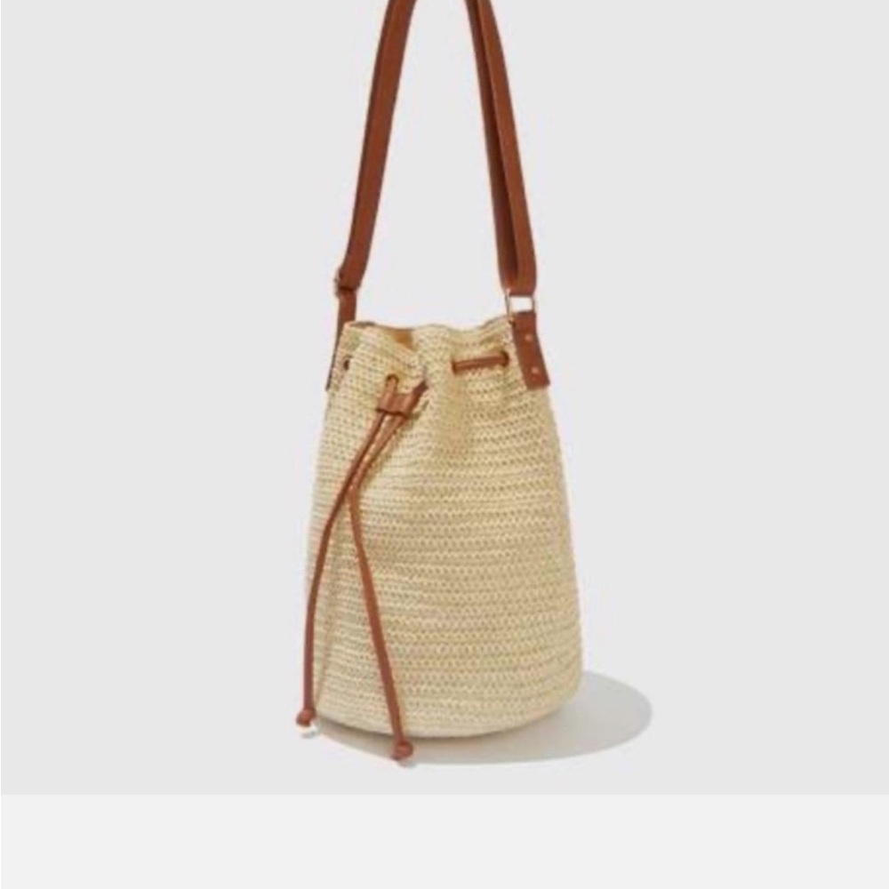 Montce  Raffia bag with tan accents